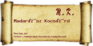 Madarász Kocsárd névjegykártya